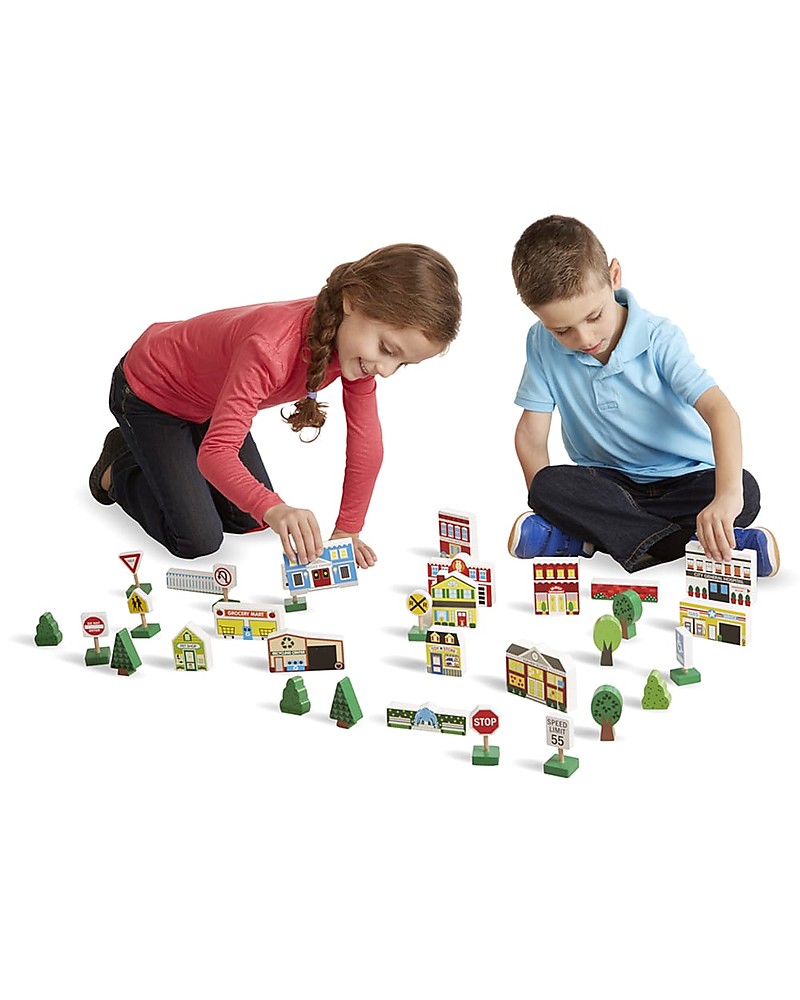 melissa and doug wooden town set